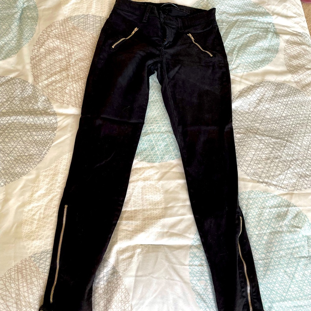 J Brand black zipper pants